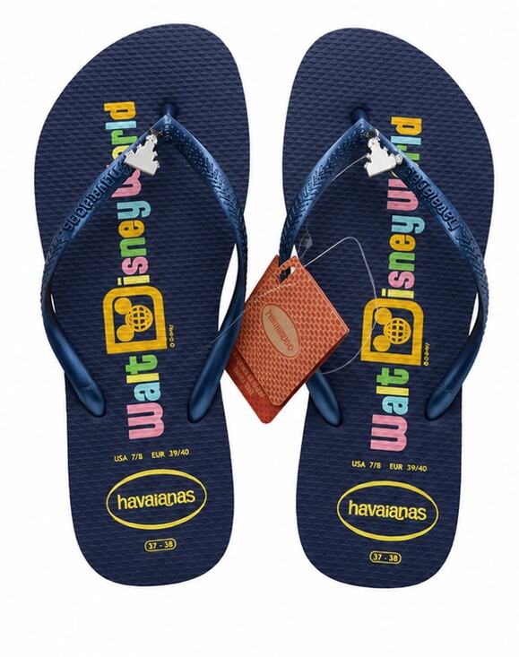 Havaianas Shoes - Havaianas Disney Parks Flip Flops Navy Blue Women's Size 7/8 Brazil NWT